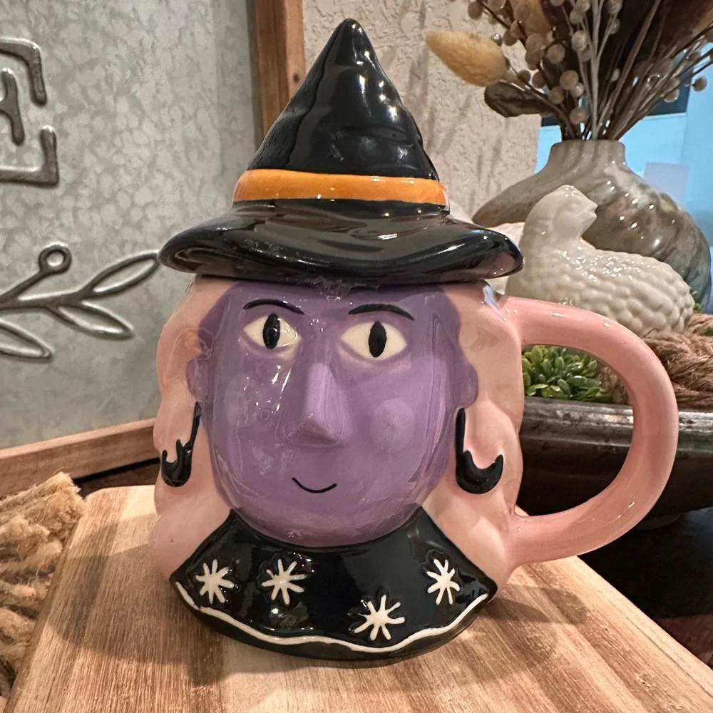 Hyde & EEK Boutique Halloween 8 fl oz Figural Mini Witch Mug with Lid  2025